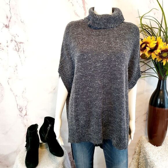 BCBGMAXAZRIA kimono poncho cowl neck sweater - Picture 3 of 7